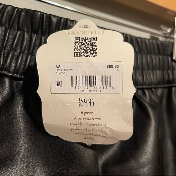 NWT Altar’d State Leather Shorts in Black - Picture 5 of 5